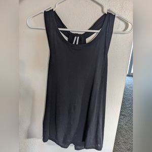 Anthropologie SZ Medium Twist Back Tank Top Black NWT